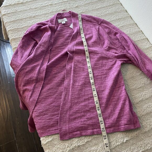 New Croft & Barrow Pink Orchid Open Front Knit Lightweight Cardigan Women’s XXL - Picture 9 of 9
